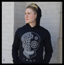 Load image into Gallery viewer, TACo Skull Long Sleeve Hooded Tee